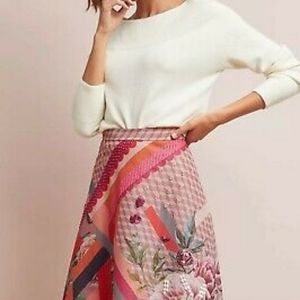 Anthropologie- Pankaj & Nidhi's Rowan Floral Skirt, Size Large